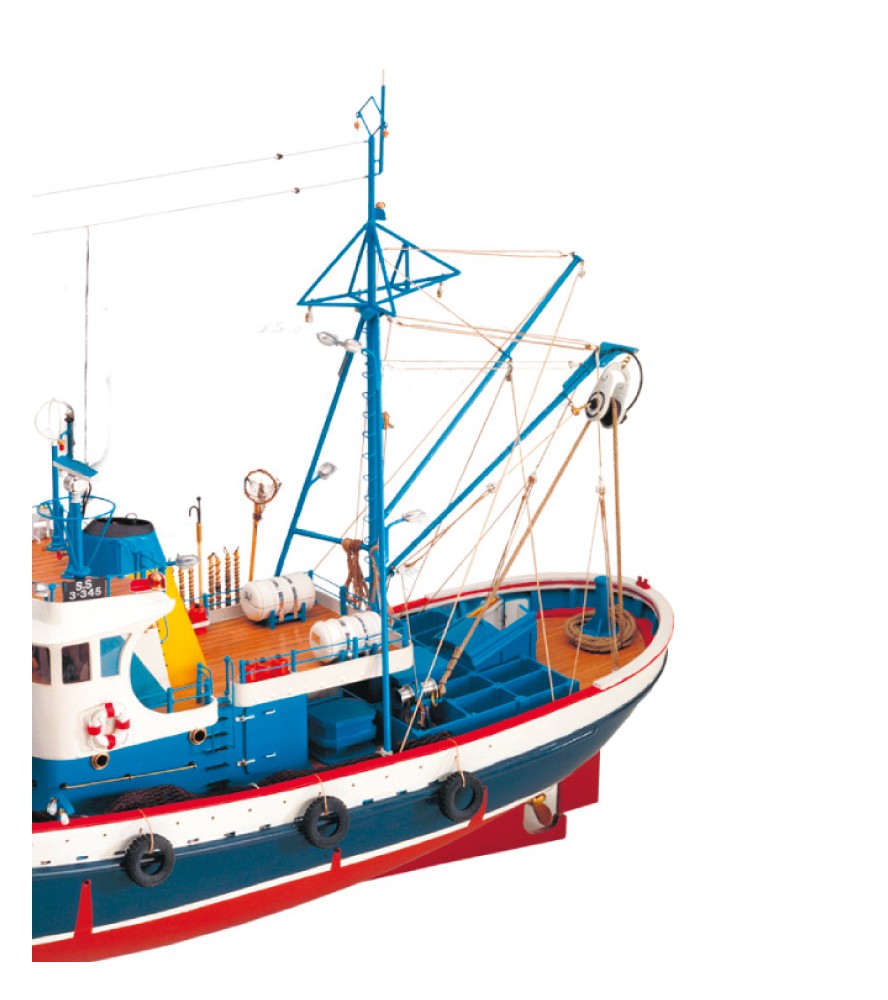 Ny tunbåd Marina II. 1:50 træmodel fiskebådssæt