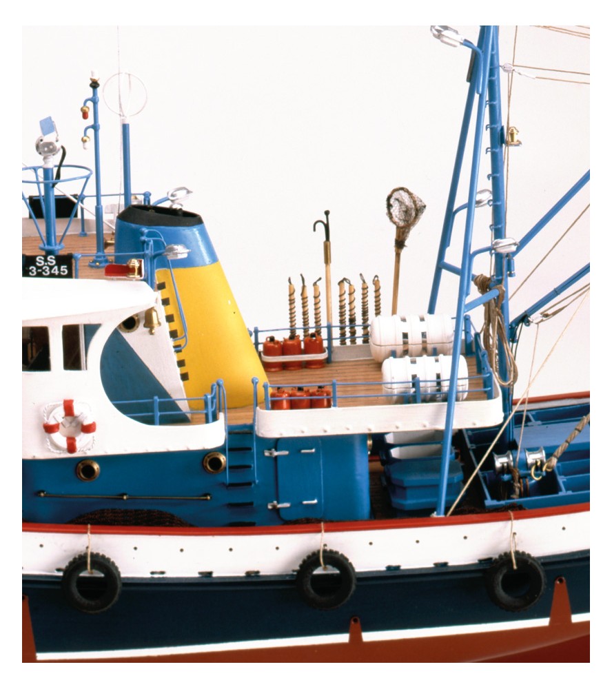 Ny tunbåd Marina II. 1:50 træmodel fiskebådssæt
