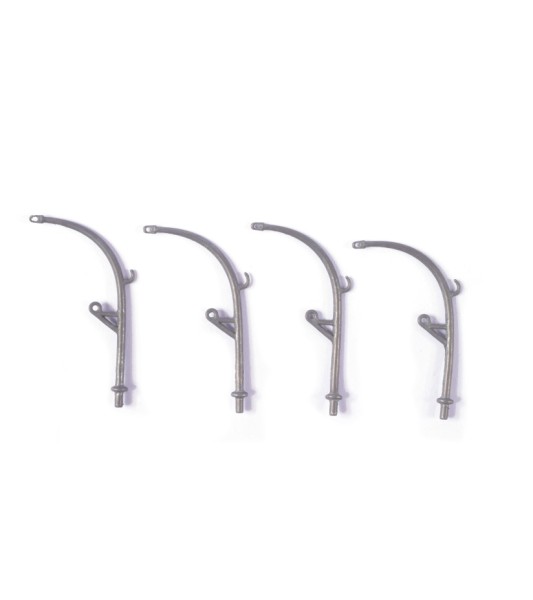 Metalbåd-davit 4,4 cm (4 stk.) til modelskibsbygning