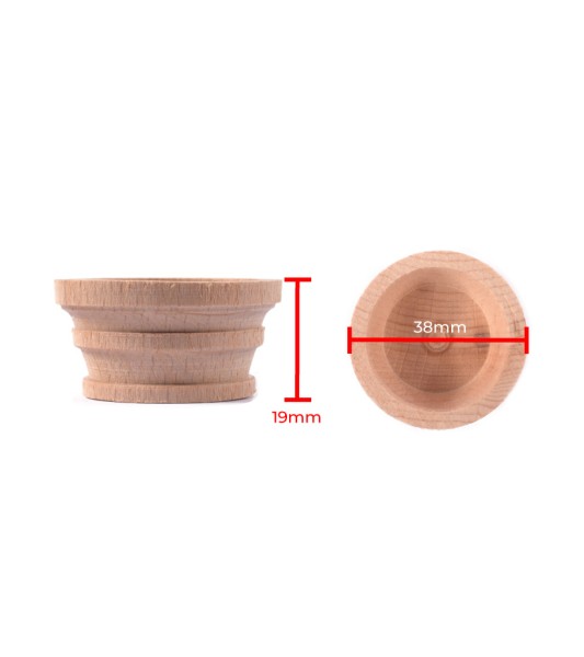 Top masztu z drewna bukowego śr. 38 mm / wysokość 19 mm (1 szt.) do modelowania statków
