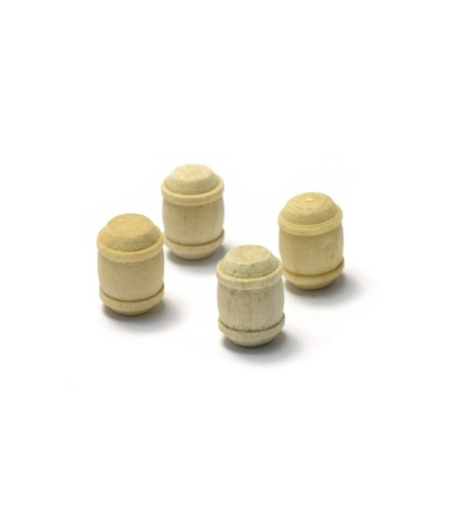 Barrel in Boxwood of 8 mm (4 Units) for Ship...
