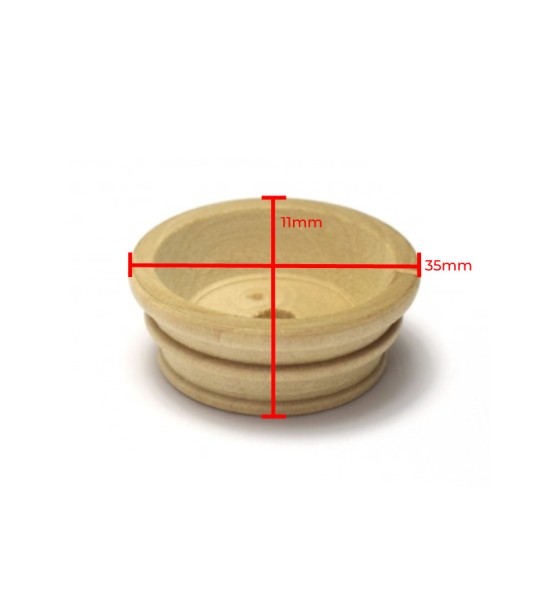 Beukenhouten Inham Dia. 35 mm (1 Eenheid) voor scheepsmodelbouw