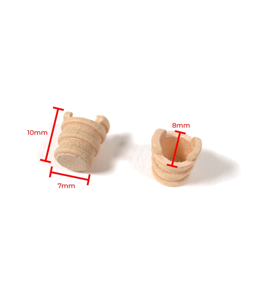 Kbelík z dřeva Boxwood o průměru 8 mm (4 kusy)...