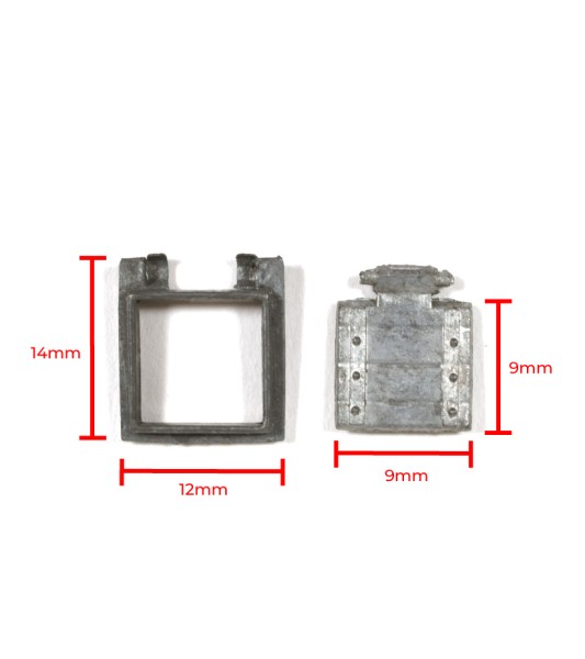 Mantelet avec Porte pour Canon 9 x 9 mm (3 Unités)