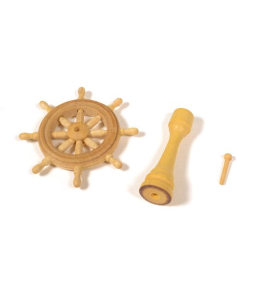 Ruota e timone in legno da 40 mm per modellini di navi