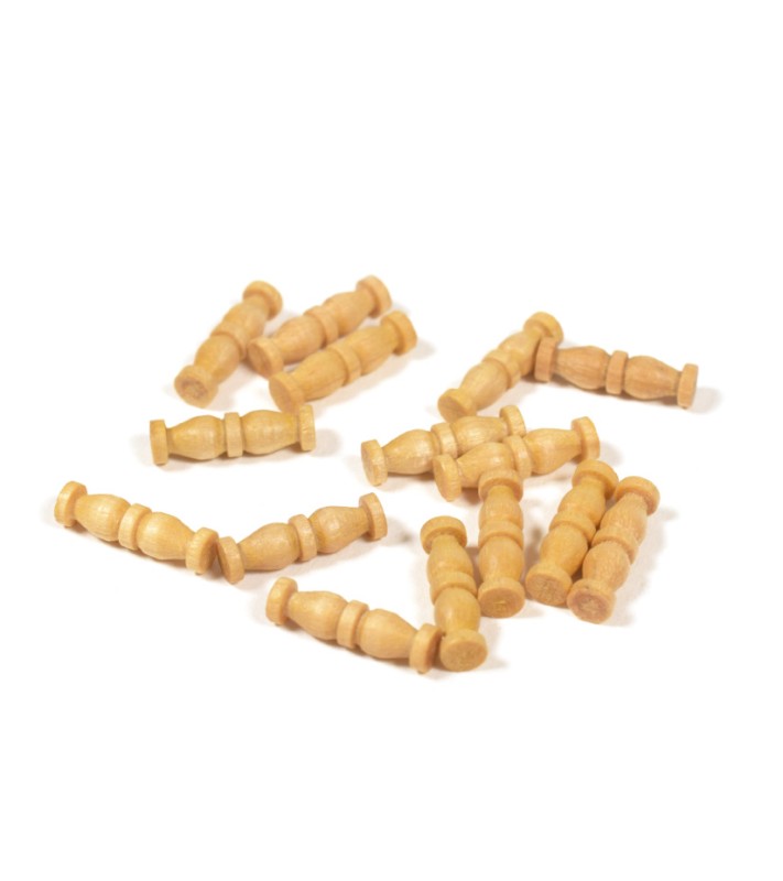 Columna Doble de Madera de Boj 12 mm (15 Unids.) para...