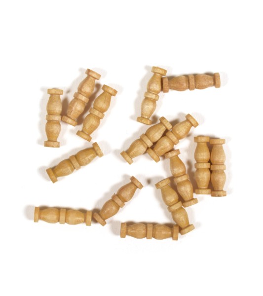 Colonne Double en Bois de Buis 12 mm (15 Unités) pour Modélisme Naval