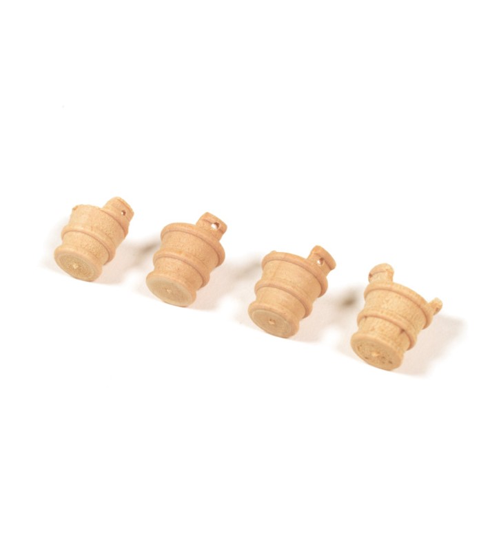 Kyblík z buxusu 13 mm (4 ks) pro námořní modelářství
