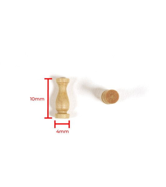 Jednoduchý sloupek z buxusového dřeva 10 mm (8 kusů) pro modelování lodí