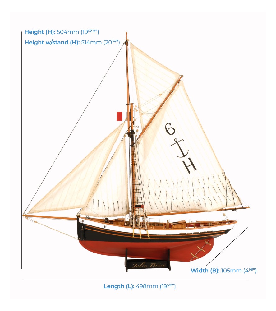 Kutter Jolie Brise 1:50, Holzmodellschiff