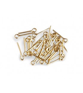 Mosazný šroub s okem 10 mm (60 kusů)